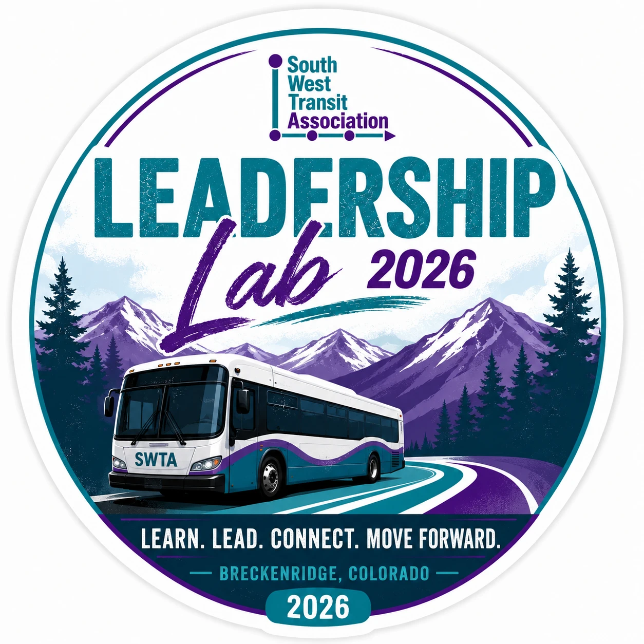 SWTA Leadership Lab 2026 official logo — Learn. Lead. Connect. Move Forward. Breckenridge, Colorado